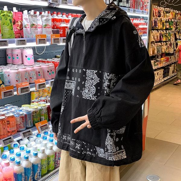 men's hoodies & sweatshirts hong kong style large size trendy casual pocket loose pullover jacket hooded sweater, Black
men's hoodies & sweatshirts hong kong style large size trendy casual pocket loose pullover jacket hooded sweater, Black