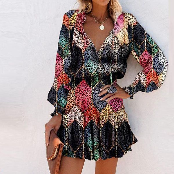 casual dresses 2021 elegant long sleeve drawstring mini dress v-neck loose floral print ruffle party, Black;gray
casual dresses 2021 elegant long sleeve drawstring mini dress v-neck loose floral print ruffle party, Black;gray