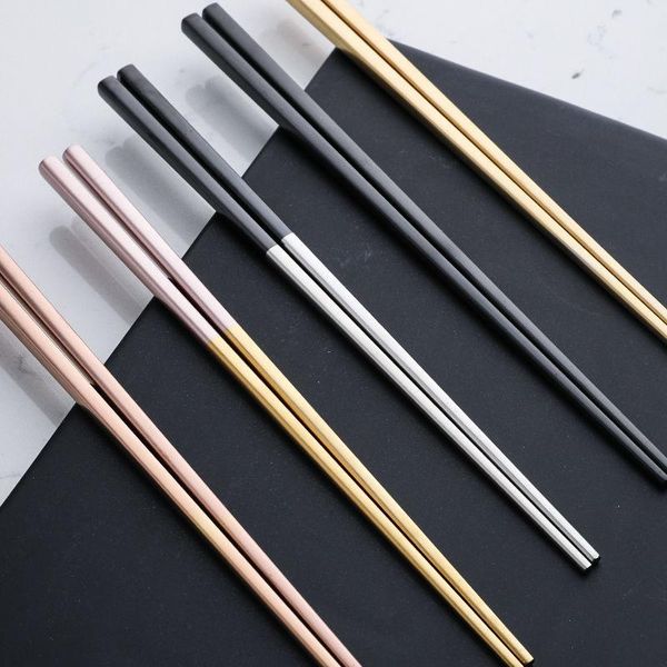 chopsticks high-end household 304 stainless steel western tableware metal non-slip solid color products
chopsticks high-end household 304 stainless steel western tableware metal non-slip solid color products