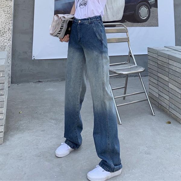 women's jeans cotton women gradient mom 2021 causal high waist loose wide-leg pants female harajuku all-match baggy denim trousers, Blue
women's jeans cotton women gradient mom 2021 causal high waist loose wide-leg pants female harajuku all-match baggy denim trousers, Blue
