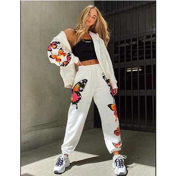set 2pcs sport outfits tracksuit women tracksuits printed clothes zipper up hoodies loose casual pants hip hop streetwear, Gray
set 2pcs sport outfits tracksuit women tracksuits printed clothes zipper up hoodies loose casual pants hip hop streetwear, Gray