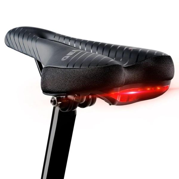 bike saddles pu leather waterproof saddle with taillight cycling thicken soft comfortable hollow bicycle safety
bike saddles pu leather waterproof saddle with taillight cycling thicken soft comfortable hollow bicycle safety