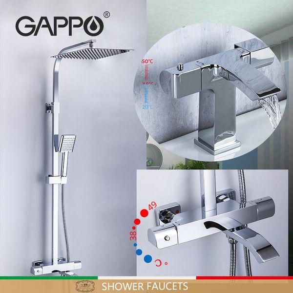 gappo thermostatic shower sets waterfall bathroom system mixer faucet & brass basin
gappo thermostatic shower sets waterfall bathroom system mixer faucet & brass basin
