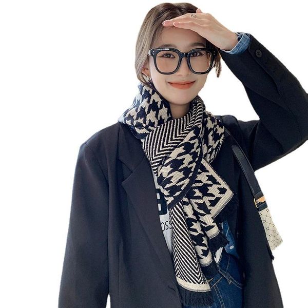 scarves imitate cashmere long scarf women fashion elegant houndstooth shawl stole winter kerchief 200*40cm, Blue;gray
scarves imitate cashmere long scarf women fashion elegant houndstooth shawl stole winter kerchief 200*40cm, Blue;gray