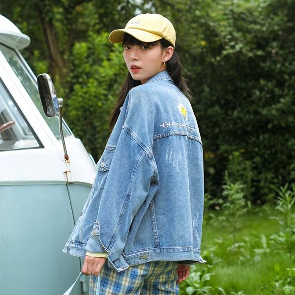 women's jackets women blue jeans coat autumn spring korean fashion denim jacket casual street harajuku jean female loose outwear fall, Black;brown
women's jackets women blue jeans coat autumn spring korean fashion denim jacket casual street harajuku jean female loose outwear fall, Black;brown