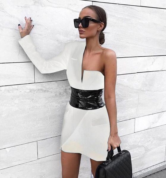 dresses long sleeve white black women celebrity designer fashion vestido with belt, Black;gray
dresses long sleeve white black women celebrity designer fashion vestido with belt, Black;gray