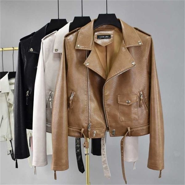 fmfssom faux leather snake print jackets women spring rivet zipper belt overcoat slim motorcycle full coat 211108, Black
fmfssom faux leather snake print jackets women spring rivet zipper belt overcoat slim motorcycle full coat 211108, Black