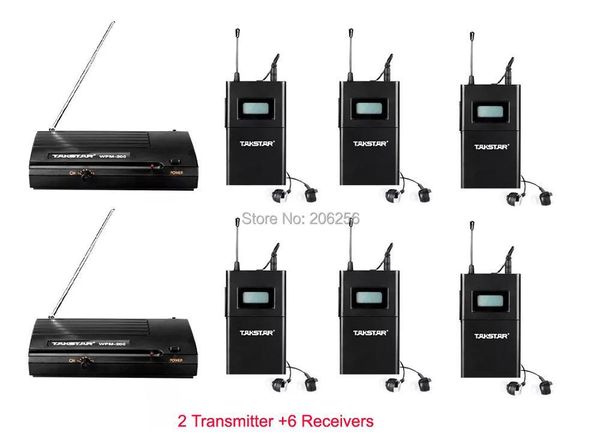 headsets takstar wpm-200 2 transmitter 6 receivers uhf wireless monitor system stereo in-ear earphones for on stage monitoring tv music
headsets takstar wpm-200 2 transmitter 6 receivers uhf wireless monitor system stereo in-ear earphones for on stage monitoring tv music