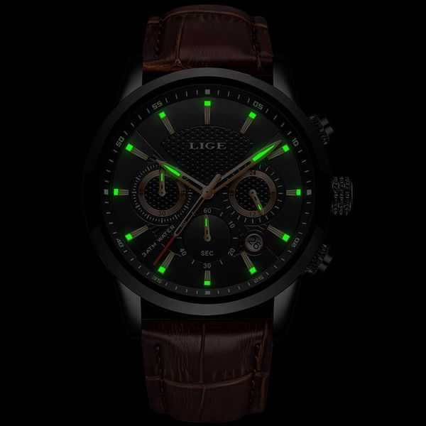 wristwatches mens watches lige fashion waterproof chronograph quartz watch men casual leather sport relogio masculino, Slivery;brown
wristwatches mens watches lige fashion waterproof chronograph quartz watch men casual leather sport relogio masculino, Slivery;brown