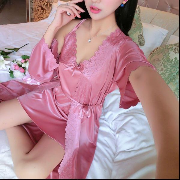 smooth satin nightwear women sleepwear lingerie suit dress sleep clothes nightie robe gown arrivals, Black;red
smooth satin nightwear women sleepwear lingerie suit dress sleep clothes nightie robe gown arrivals, Black;red