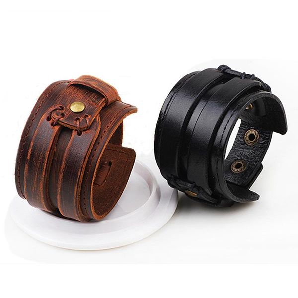 tennis wide handmade genuine leather bracelets brand fashion punk wristband & bangle for women men jewelry, Golden;silver
tennis wide handmade genuine leather bracelets brand fashion punk wristband & bangle for women men jewelry, Golden;silver