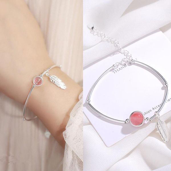 creative pink crystal feather bracelet charm silver color jewelry temperament leaf natural strawberry bracelets link, chain, Black
creative pink crystal feather bracelet charm silver color jewelry temperament leaf natural strawberry bracelets link, chain, Black