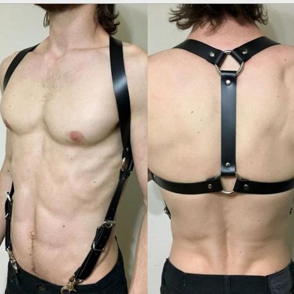 bras sets men leather suspenders belt body bondage straps fashion adjustable trousers braces suspender with metal clips punk harness belts, Red;black
bras sets men leather suspenders belt body bondage straps fashion adjustable trousers braces suspender with metal clips punk harness belts, Red;black
