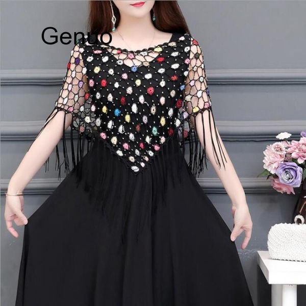 women's jackets hollow out lace summer beach poncho elegant tassel crochet sunscreen woman's coat cape women shawl, Black;brown
women's jackets hollow out lace summer beach poncho elegant tassel crochet sunscreen woman's coat cape women shawl, Black;brown