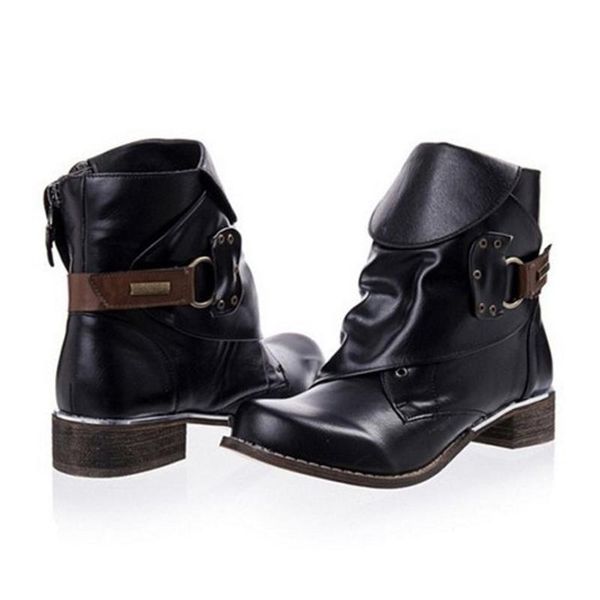 boots plus size bootee woman leather buckle ankle heel large side zipper solid color shoes bootie winter 019 a1, Black
boots plus size bootee woman leather buckle ankle heel large side zipper solid color shoes bootie winter 019 a1, Black