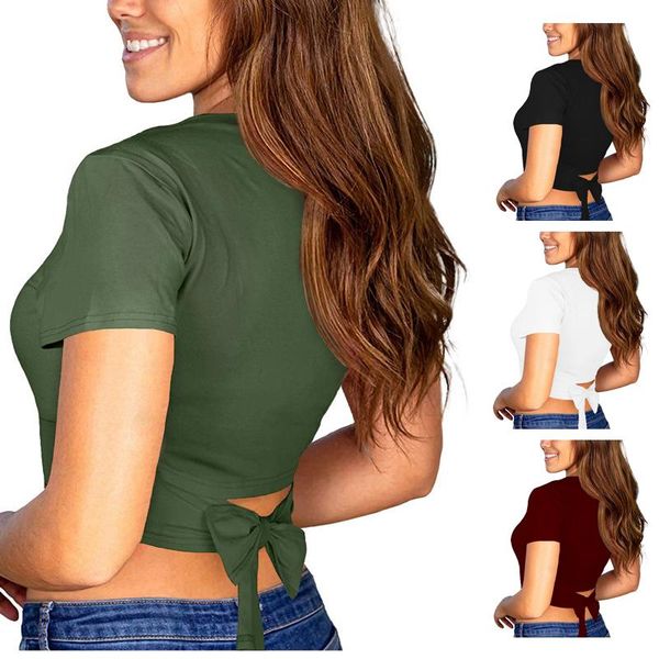 yoga outfits women ladies t-shirt fitness dance slim waist bandage bow crop female navel exposed short sleeve cotton sports shirt, White;red
yoga outfits women ladies t-shirt fitness dance slim waist bandage bow crop female navel exposed short sleeve cotton sports shirt, White;red