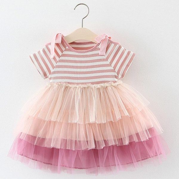 girl's dresses girls dress 2021 summer girl striped birthday born baby cute cupcake princess children clothes, Red;yellow
girl's dresses girls dress 2021 summer girl striped birthday born baby cute cupcake princess children clothes, Red;yellow