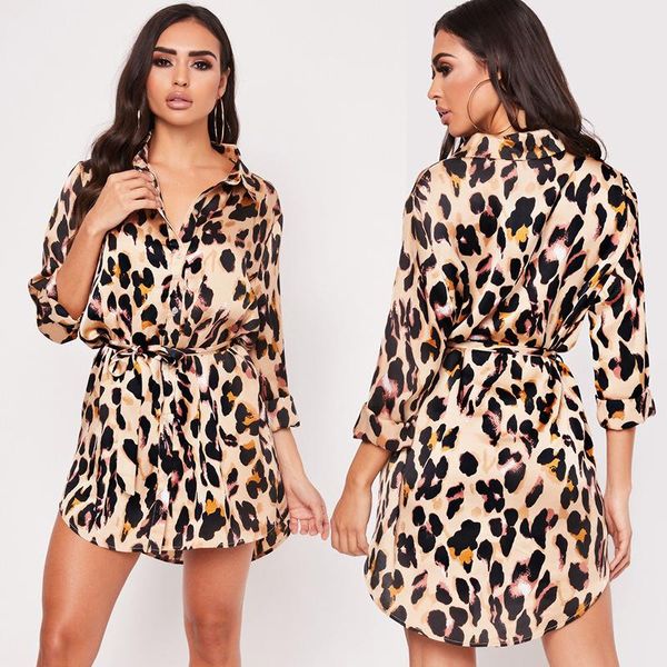 casual dresses 2021 europe women leopard print loose turn-down collar long sleeve lady shirt dress with belt summer fashion, Black;gray
casual dresses 2021 europe women leopard print loose turn-down collar long sleeve lady shirt dress with belt summer fashion, Black;gray