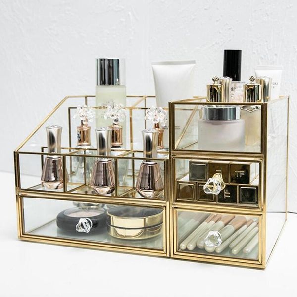 jewelry pouches, bags nordic gold grid glass flip storage case drawer type dust-proof makeup tools deskcontainer beauty box, Pink;blue
jewelry pouches, bags nordic gold grid glass flip storage case drawer type dust-proof makeup tools deskcontainer beauty box, Pink;blue
