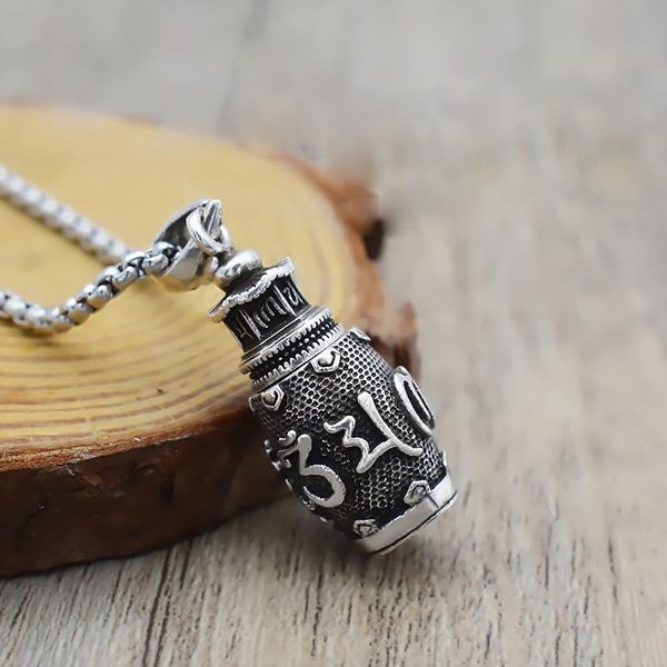 chains design six-character mantra amulet silver necklace retro style men and women openable box pendant jewelry accessories
chains design six-character mantra amulet silver necklace retro style men and women openable box pendant jewelry accessories