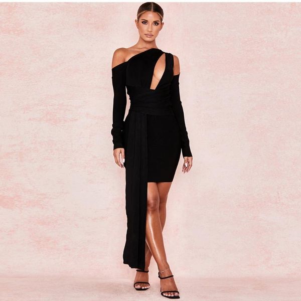 casual dresses one shoulder cut out mini draped bandage dress women long sleeve black short party club vestidos cortos, Black;gray
casual dresses one shoulder cut out mini draped bandage dress women long sleeve black short party club vestidos cortos, Black;gray