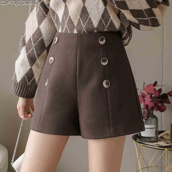 women's shorts autumn winter woolen casual streetwear high waist short femme double breasted wide leg brown black judm, White;black
women's shorts autumn winter woolen casual streetwear high waist short femme double breasted wide leg brown black judm, White;black