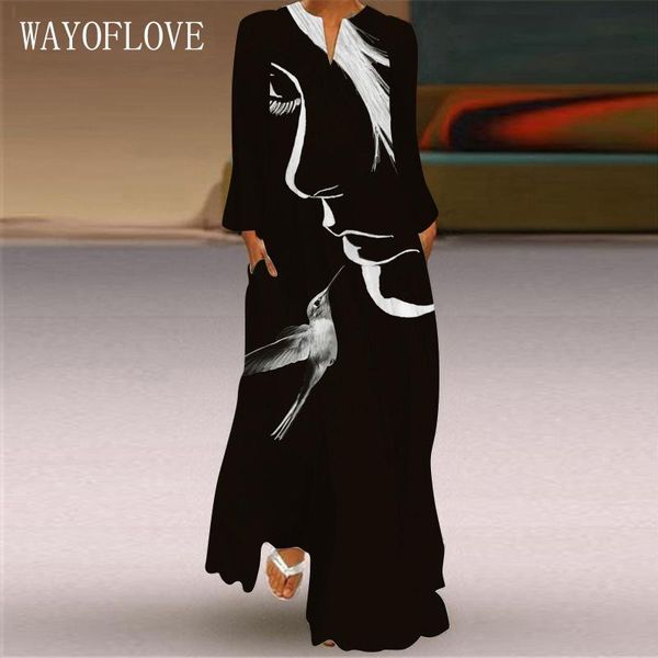 casual dresses wayoflove black dress women autumn winter elegant long sleeve loose woman party face print maxi, Black;gray
casual dresses wayoflove black dress women autumn winter elegant long sleeve loose woman party face print maxi, Black;gray