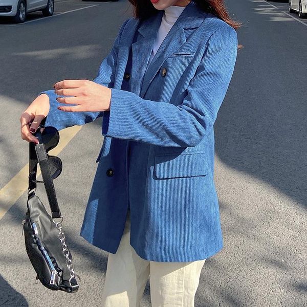 women's suits & blazers veludo duplo breasted oversized blazer jaqueta feminina solto senhora do terno casaco 2021 coreano chique outwe, White;black
women's suits & blazers veludo duplo breasted oversized blazer jaqueta feminina solto senhora do terno casaco 2021 coreano chique outwe, White;black