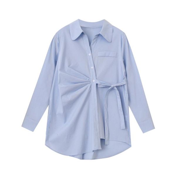 women's blouses & shirts women blue knot spliced big size blouse lapel long sleeve loose fit shirt fashion tide spring autumn 2021 e882, White
women's blouses & shirts women blue knot spliced big size blouse lapel long sleeve loose fit shirt fashion tide spring autumn 2021 e882, White