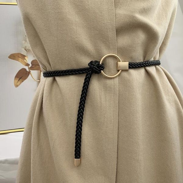 belts women's hand-woven thin belt fashion casual circle knotted decorative rope braid for dress denim skirt trouser, Black;brown
belts women's hand-woven thin belt fashion casual circle knotted decorative rope braid for dress denim skirt trouser, Black;brown