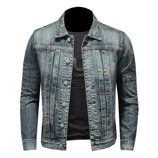 men's fashion vintage denim trucker jacket classic retro jeans outerwear washed blue plus size m-5xl jackets, Black;brown
men's fashion vintage denim trucker jacket classic retro jeans outerwear washed blue plus size m-5xl jackets, Black;brown