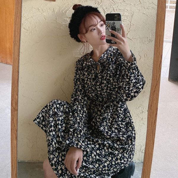 casual dresses french retro floral print women early autumn 2021 turn down collar bangdage kawaii one piece elegant ol vestidos, Black;gray
casual dresses french retro floral print women early autumn 2021 turn down collar bangdage kawaii one piece elegant ol vestidos, Black;gray
