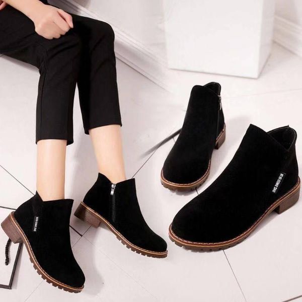 boots booties female autumn and winter thick with students wild plus velvet xl women's, Black
boots booties female autumn and winter thick with students wild plus velvet xl women's, Black
