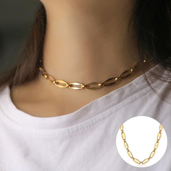 chokers elegant rhombus chain choker necklace for women gold color stainless steel link vintage stylish jewelry accessorie dn291, Golden;silver
chokers elegant rhombus chain choker necklace for women gold color stainless steel link vintage stylish jewelry accessorie dn291, Golden;silver