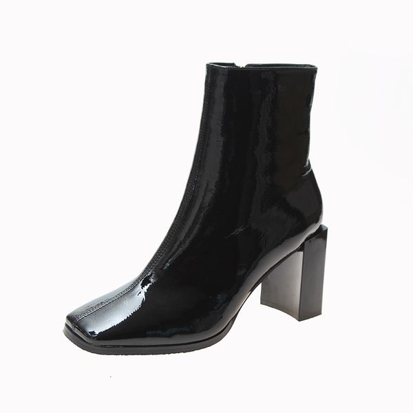 boots ankle for women square toe fashion shoes plush warm winter short zipper heels high lady 4n8m, Black
boots ankle for women square toe fashion shoes plush warm winter short zipper heels high lady 4n8m, Black