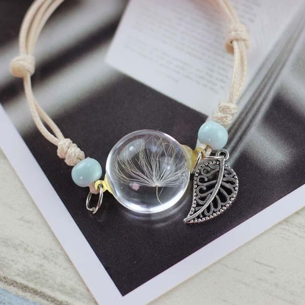 charm bracelets women girl natural dried dandelion flower glass ball ceramic hand-made gifts fashion jewelry, Golden;silver
charm bracelets women girl natural dried dandelion flower glass ball ceramic hand-made gifts fashion jewelry, Golden;silver