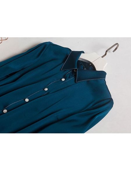 blouses star's same style mulberry thickened bright line color contrast simple black purple ol model long sleeve silk shirt woman, White
blouses star's same style mulberry thickened bright line color contrast simple black purple ol model long sleeve silk shirt woman, White