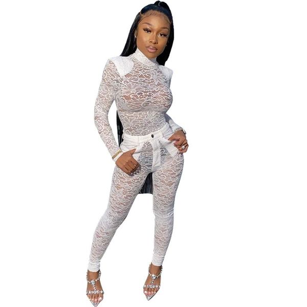 two piece dress bodycon 2 set women party club outfits sheer mesh floral lace and pants matching sets, White
two piece dress bodycon 2 set women party club outfits sheer mesh floral lace and pants matching sets, White