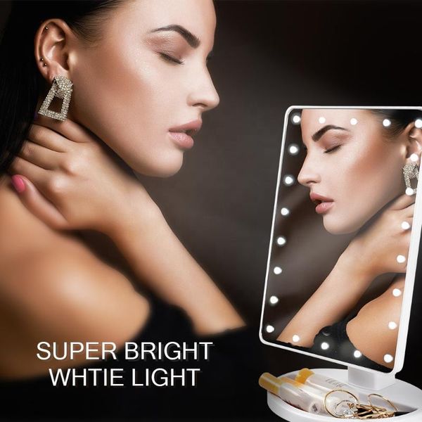 compact mirrors 22 led lighted touch screen makeup mirror 10x magnification 180°adjustable stand for counterbathroom cosmetic tool
compact mirrors 22 led lighted touch screen makeup mirror 10x magnification 180°adjustable stand for counterbathroom cosmetic tool
