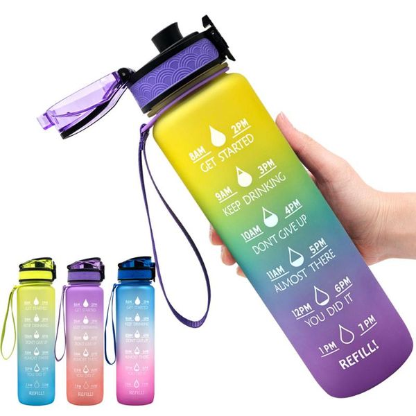 water bottle 1l sports gradient color for outdoor with bounce cover scale travel hiking camping equipment
water bottle 1l sports gradient color for outdoor with bounce cover scale travel hiking camping equipment
