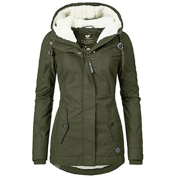 winter warm parkas women waterproof hooded fleece lined cotton coat mid long wadded jackets zipper pocket drawstring overcoats 211011, Black
winter warm parkas women waterproof hooded fleece lined cotton coat mid long wadded jackets zipper pocket drawstring overcoats 211011, Black