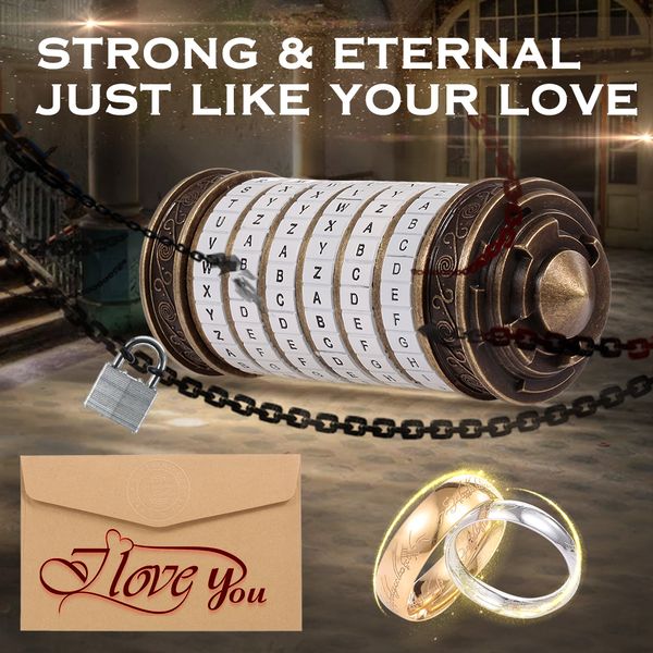 leonardo da vinci code toy metal cryptex locks wedding gifts ring valentines day gift letter password escape chamber props
leonardo da vinci code toy metal cryptex locks wedding gifts ring valentines day gift letter password escape chamber props