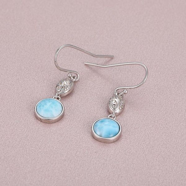 dangle & chandelier natural precious larimar earrings for women fashion geometric round charm 925 sterling silver jewelry long eardrop gift
dangle & chandelier natural precious larimar earrings for women fashion geometric round charm 925 sterling silver jewelry long eardrop gift
