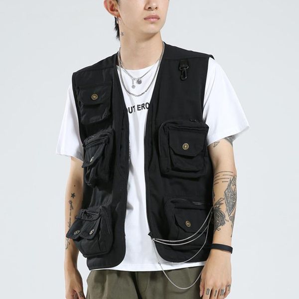 men's vests, Black;white
men's vests, Black;white