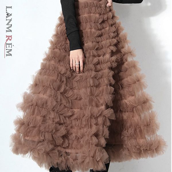lady high elastic waist half-body light brown puffy mesh skirt women fashion arrivals 2e1946 210507, Black
lady high elastic waist half-body light brown puffy mesh skirt women fashion arrivals 2e1946 210507, Black