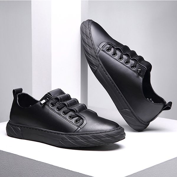 brand new fashion men genuine cow leather casual shoes fashion cool lace-up loafers man flat leather shoes sneakers, Black
brand new fashion men genuine cow leather casual shoes fashion cool lace-up loafers man flat leather shoes sneakers, Black