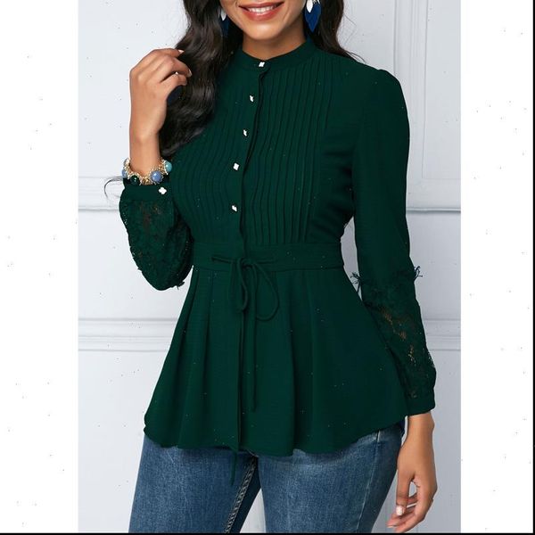 fashion womens shirts vintage elegant women blouses spring autumn long sleeve lace panel crinkle chest peplum blouse, White
fashion womens shirts vintage elegant women blouses spring autumn long sleeve lace panel crinkle chest peplum blouse, White