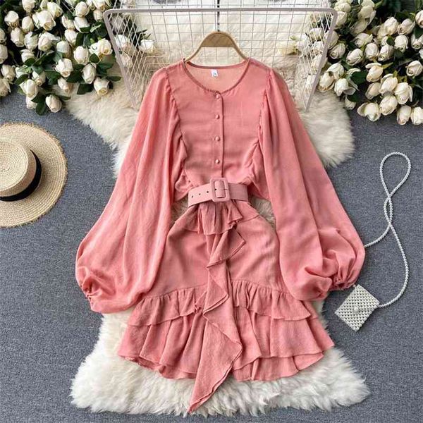 european american fashion holiday style vestidos women's round neck retro lantern sleeves ruffled slim midi dress gk712 210507, Black;gray
european american fashion holiday style vestidos women's round neck retro lantern sleeves ruffled slim midi dress gk712 210507, Black;gray