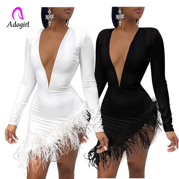 casual dresses women spring winter mini dress 2021 v-neck mesh feather patchwork night club party bandage bodycon valentine's day, Black;gray
casual dresses women spring winter mini dress 2021 v-neck mesh feather patchwork night club party bandage bodycon valentine's day, Black;gray
