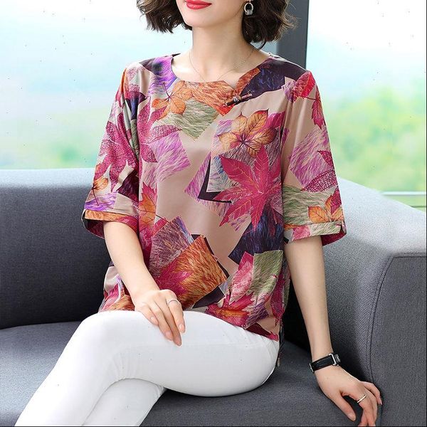 fashionable short sleeved floral womens shirts chiffon femal loose large size color matching printed button blouse pullover women spring, White
fashionable short sleeved floral womens shirts chiffon femal loose large size color matching printed button blouse pullover women spring, White